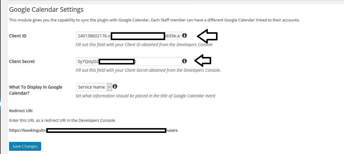 Google Calendar Settings