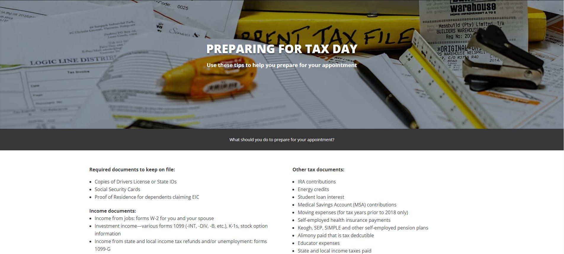 Tax Tools